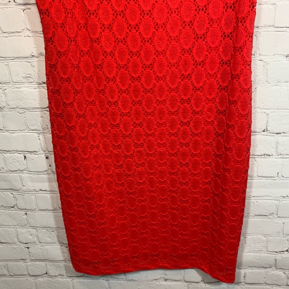 Tacera red short sleeve dress - Picture 7 of 8